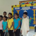 sing a group song - Teachers Day Celebration