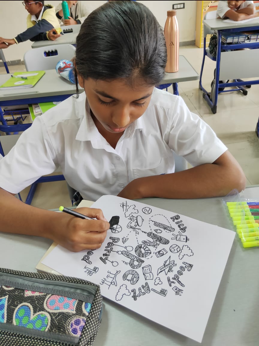 Doodle art competition for Grades 57 Vydehi School