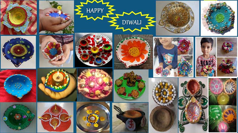 Beautiful Kundan diya decoration l Simple diwali decorations l Diwali decoration  ideas l Diya DIY - YouTube